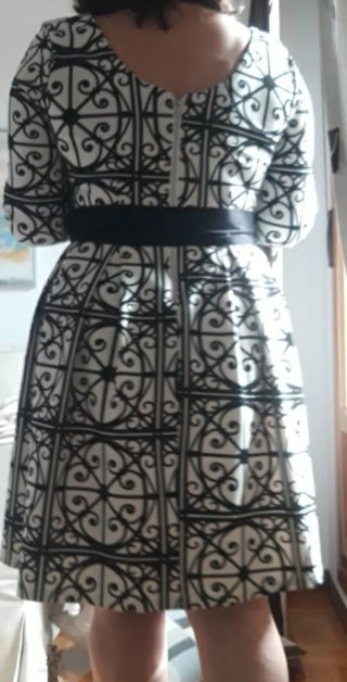 Vestido Almatrichi Talla L Negro/Blanco
