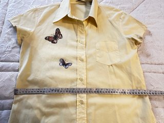 Camisa Zara pintada a mano mariposas