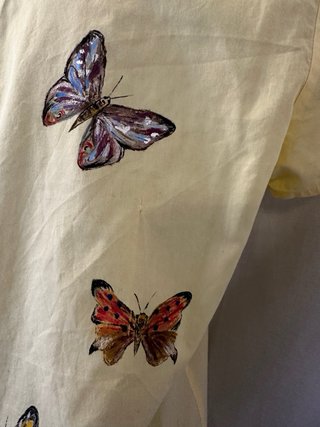 Camisa Zara pintada a mano mariposas