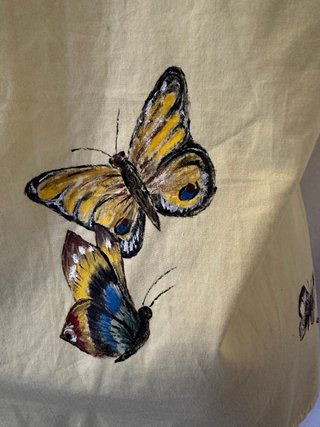 Camisa Zara pintada a mano mariposas