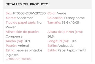 Papel Sanderson Winnie Pooh Macaron Verde