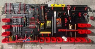 Panel Organizador Herramientas Negro/Rojo