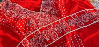 Blusa Flamenco Roja Bordada Dorada