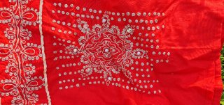 Blusa Flamenco Roja Bordada Dorada