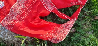 Blusa Flamenco Roja Bordada Dorada