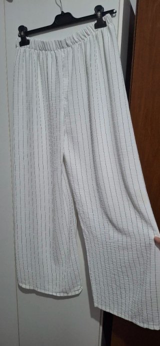 Conjunto 2 piezas rayas blanco