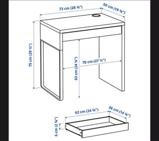 Escritorio Ikea Micke Blanco en perfecto estado