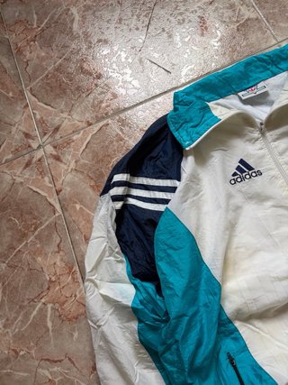 Sudadera Cremallera Adidas Vintage 80s Tactel Rara