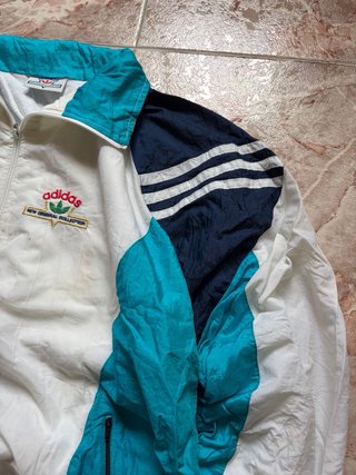 Sudadera Cremallera Adidas Vintage 80s Tactel Rara