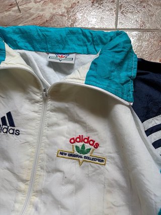 Sudadera Cremallera Adidas Vintage 80s Tactel Rara