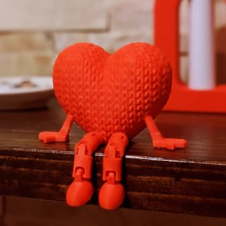 Cuore 3D seduto