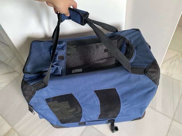 Transportín para mascotas azul