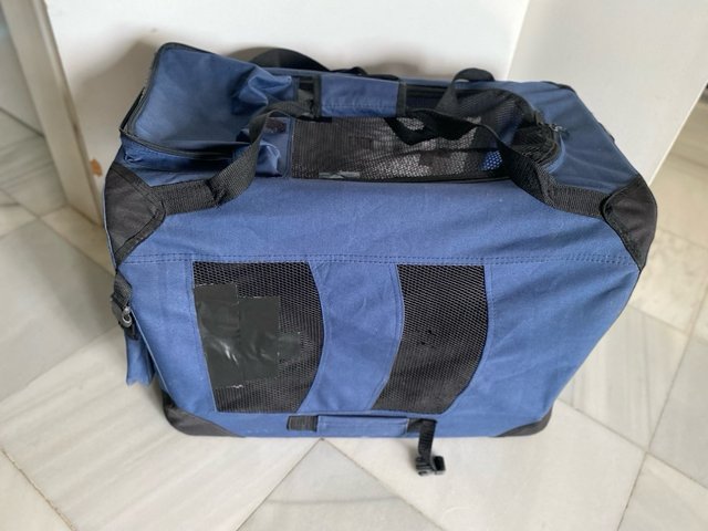 Transportín para mascotas azul