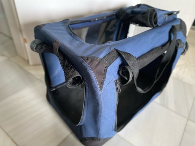 Transportín para mascotas azul