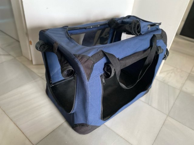 Transportín para mascotas azul