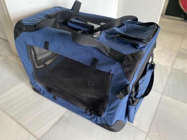 Transportín para mascotas azul