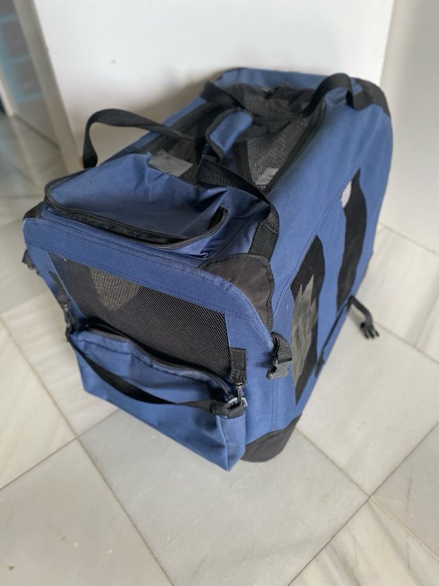 Transportín para mascotas azul