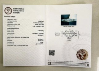 DIAMANTE NATURAL 0,34 ct F/IF IGI – Triple Excelle