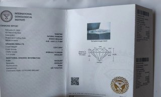 DIAMANTE NATURAL 0,34 ct F/IF IGI – Triple Excelle