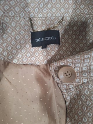 Chaqueta Ella Moda Beige y Marrón