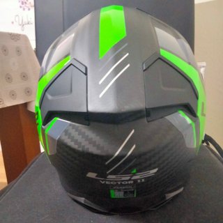 Casco Integral Vector II Carbono Grid Verde
