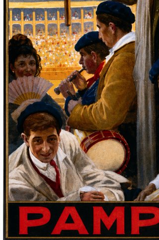 Cuadro Cartel PAMPLONA San Fermín 1918 Vintage