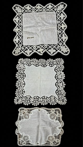Pañuelos antiguos encaje para virgen
