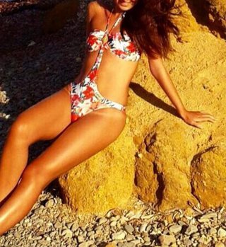Trikini White Beach floral talla 38