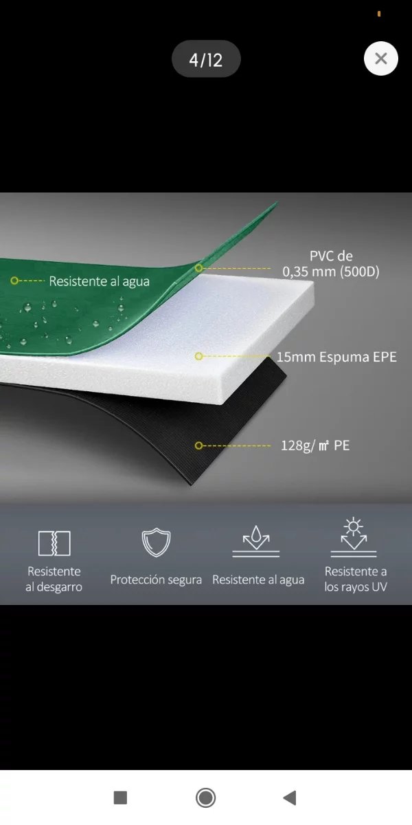 Cubierta Funda protectora para cama elástica 244cm