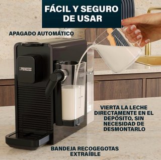 Cafetera Princess Cápsulas y Leche