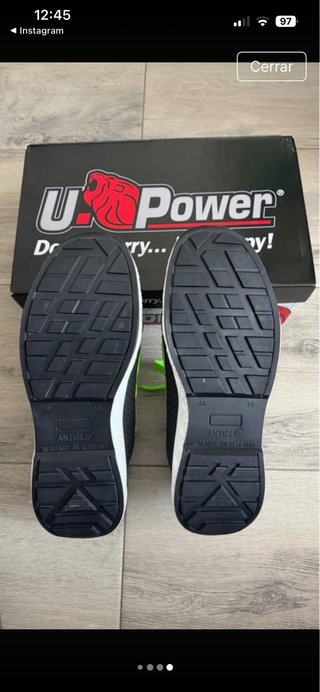 Zapatos de seguridad Power negros y verdes