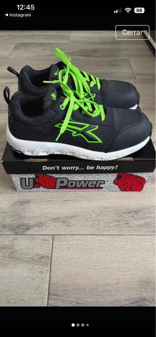 Zapatos de seguridad Power negros y verdes