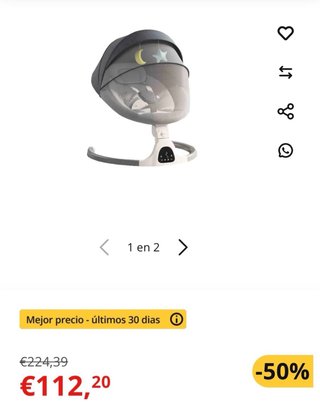 Hamaca gris para bebé electrica.