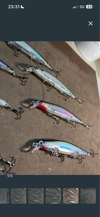 Lote 11 señuelos rapala pesca tipo minnow