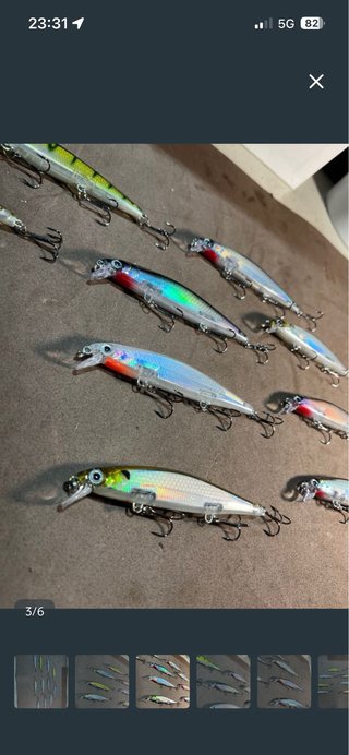 Lote 11 señuelos rapala pesca tipo minnow