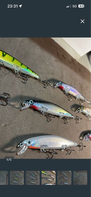 Lote 11 señuelos rapala pesca tipo minnow