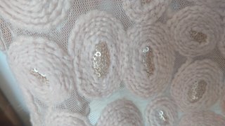 Abrigo rosa tul lentejuelas