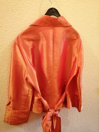 Camisa de vestir naranja para señora