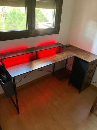 Escritorio Gaming/Oficina Madera y Metal
