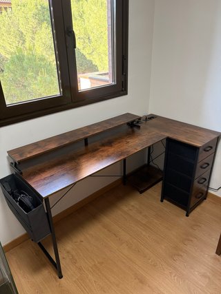 Escritorio Gaming/Oficina Madera y Metal