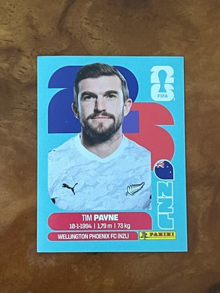 Cromo mas buscada del mundial.  Tim Payne.