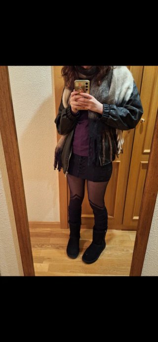 Falda tubo negra con cordones