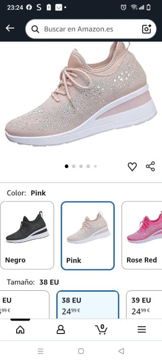 Zapatos de mujer rosas y plateados con pedrería