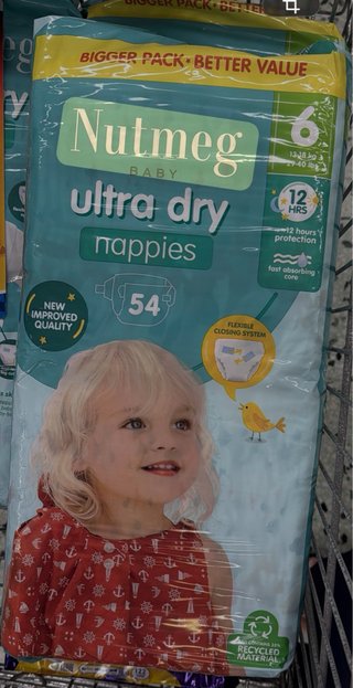Pañales Nutmeg Talla 6 y 6+ (54uds)