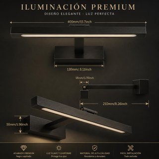 Aplique led pared baño 40cm IP44 Tyhogar NUEVO