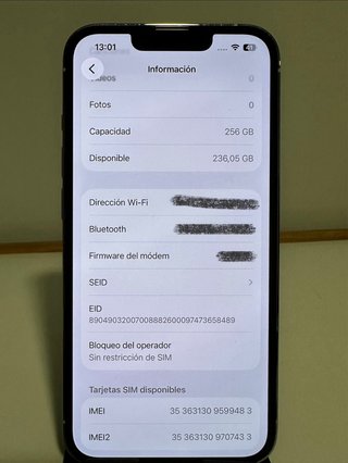 iPhone 13 Pro 256GB Blanco - Caja y Factura