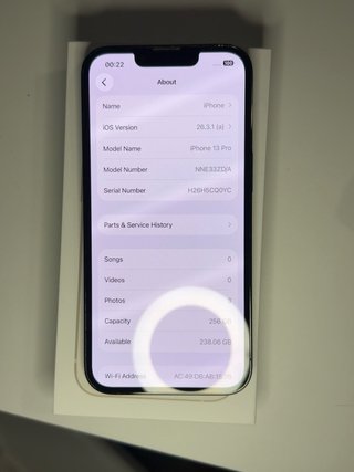 iPhone 13 Pro 256GB 100% batteria
