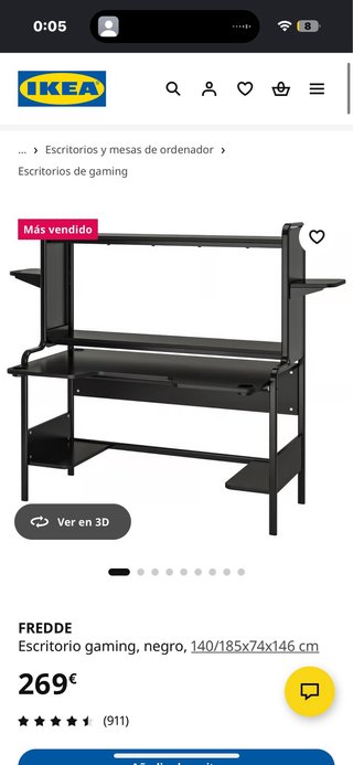 Mesa y silla gaming
