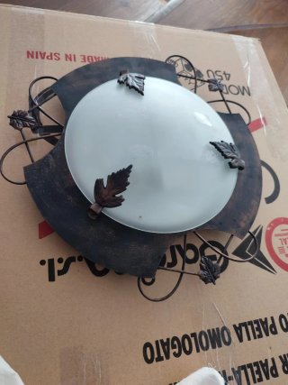 Plafón de forja y cristal