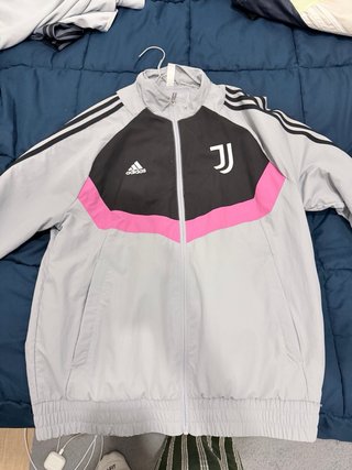 Corta Vento Adidas Cinza e Rosa